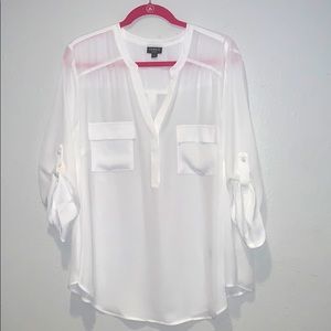 Torrid sheer white top